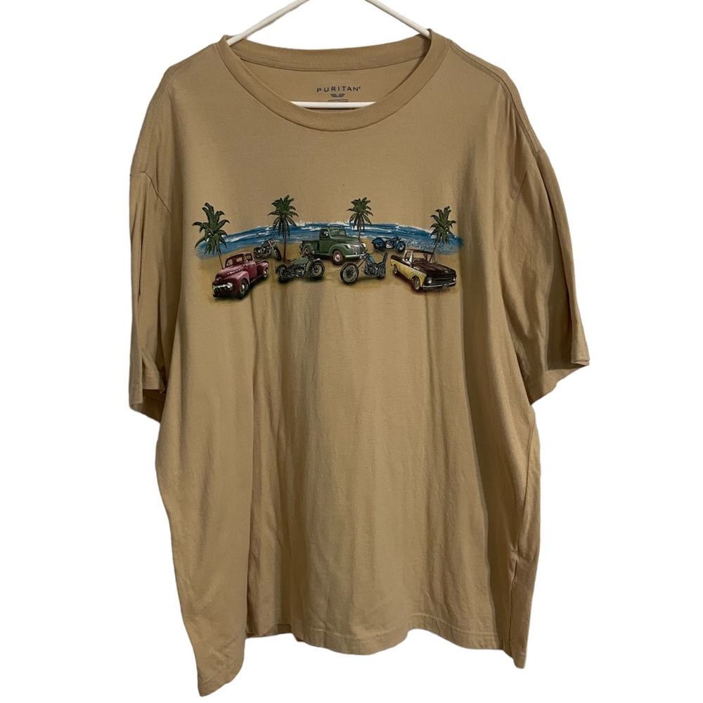 Men's Puritan Novelty T-Shirt--Size 2XL (50-52)--Tan